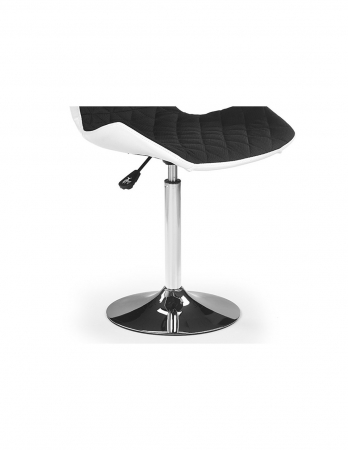 Scaun bar HM Matrix 2 alb-negru cu baza cromata [3]