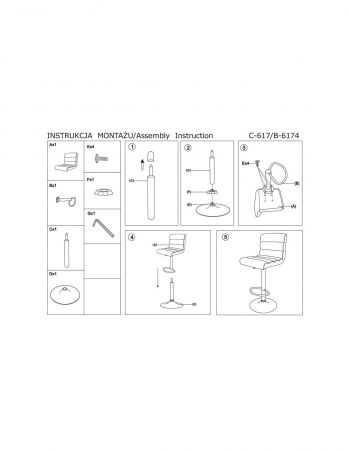 Scaun bar SL C617 gri [2]