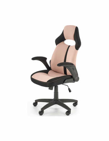 Scaune - Scaun birou copii HM Bloom Roz Negru - Vedere Frontala