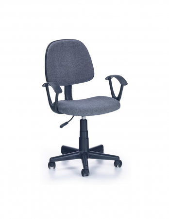 Scaune birou copii - Scaun de birou pentru copii Darian Bis gri, cu spatar ergonomic si baza cu roti
