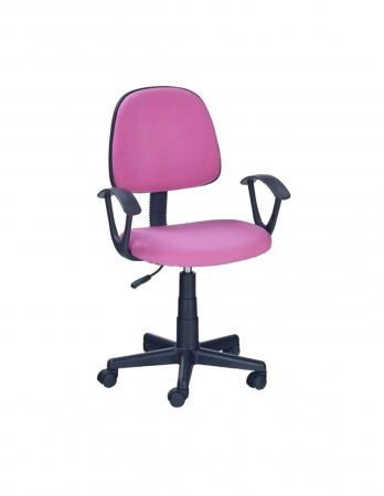 Scaune birou copii - Scaun de birou pentru copii HM Darian Bis, roz, cu spatar ergonomic si baza cu roti