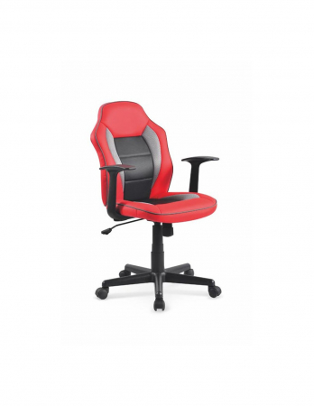 Scaune birou copii - Scaun de birou ergonomic HM Nemo, rosu si negru
