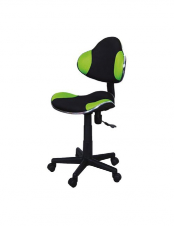 Scaun birou copii SL QG2 verde negru cu spatar ergonomic si baza cu roti [1]