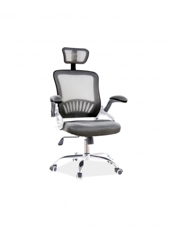 Scaune - Scaun de birou negru SL Q831 cu tetiera si spatar din mesh