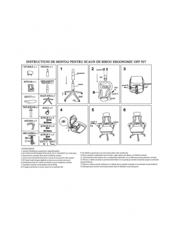 Scaun birou ergonomic mesh OFF 927 alb [0]