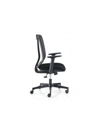 Scaune ergonomice - Scaun de birou ergonomic Vertigo negru, vedere laterală