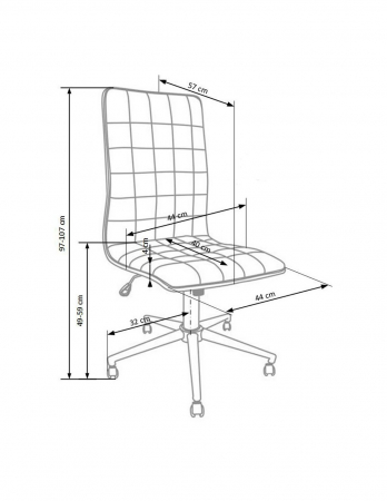 Scaun birou HM Porto negru [4]