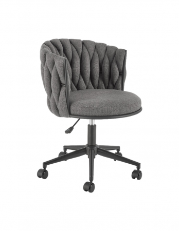 Scaun de birou gri HM Talon cu design matlasat si baza cu roti [1]
