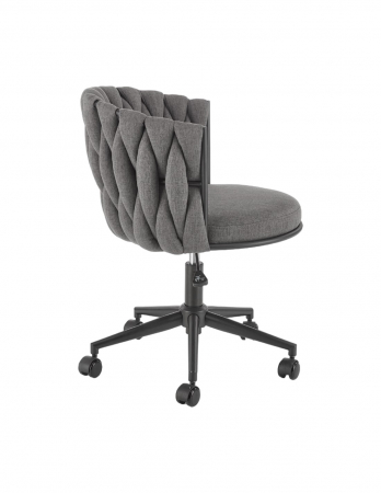 Scaun de birou gri HM Talon cu design matlasat si baza cu roti [2]