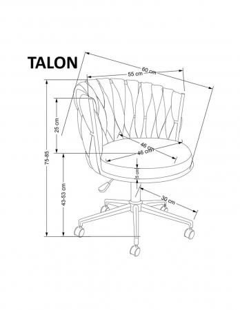 Scaun de birou HM Talon roz, confortabil și elegant, cu spătar captusit si baza cu roti [7]