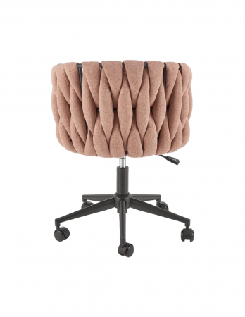 Scaun de birou HM Talon roz, confortabil și elegant, cu spătar captusit si baza cu roti [4]
