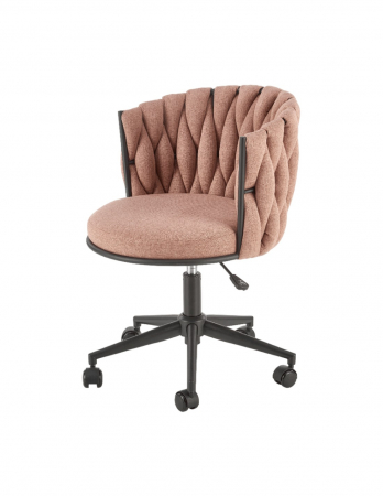 Scaune - Scaun de birou HM Talon roz, confortabil și elegant, cu spătar captusit si baza cu roti