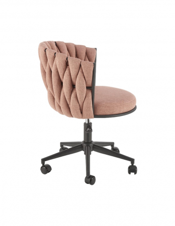 Scaun de birou HM Talon roz, confortabil și elegant, cu spătar captusit si baza cu roti [6]