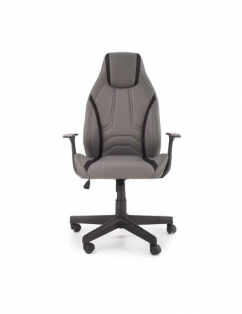 Scaun de birou ergonomic HM Tanger, piele ecologica gri [1]