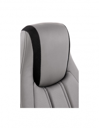 Scaun de birou ergonomic HM Tanger, piele ecologica gri [8]