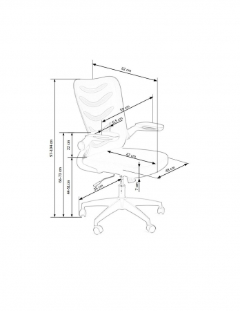 Scaun birou mesh HM Lovren negru - gri [5]