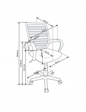 Scaun birou mesh HM Santana gri [4]