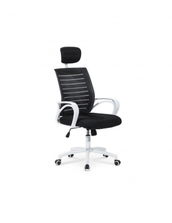 Scaune birou - Scaun birou HM Socket negru cu tetiera si baza alba