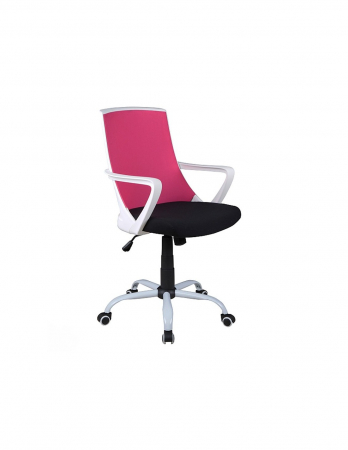 Scaune - Scaun de birou SL Q248 roz, cu spatar din plasa si sezut confortabil
