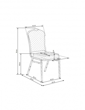 Scaun conferinta HM K66 bordo [3]