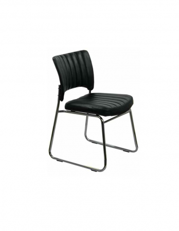 Scaune vizitator - Scaun de conferinta HRC 613 negru cu cadru metalic cromat
