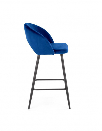 Scaun de bar H96 velvet Albastru [3]