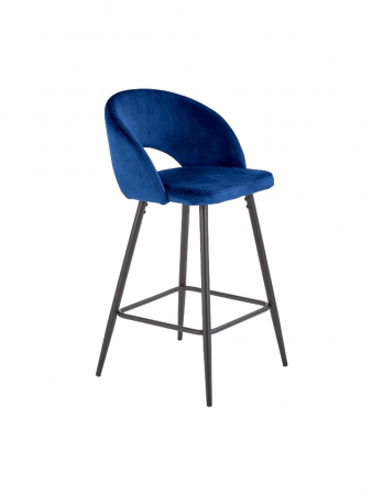 Scaun de bar H96 velvet Albastru [1]