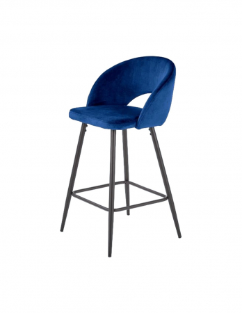 Scaune bar - Scaun de bar H96 velvet Albastru