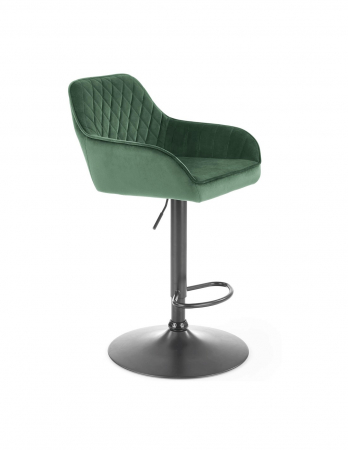 Scaun de bar HM H103 Verde cu spatar matlasat si baza metalica [1]
