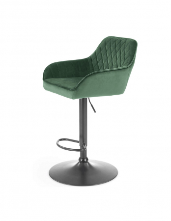 Scaune bar - Scaun de bar HM H103 Verde cu spatar matlasat si baza metalica