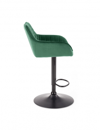 Scaun de bar HM H103 Verde cu spatar matlasat si baza metalica [5]