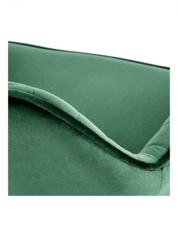 Scaun de bar HM H103 Verde cu spatar matlasat si baza metalica [3]