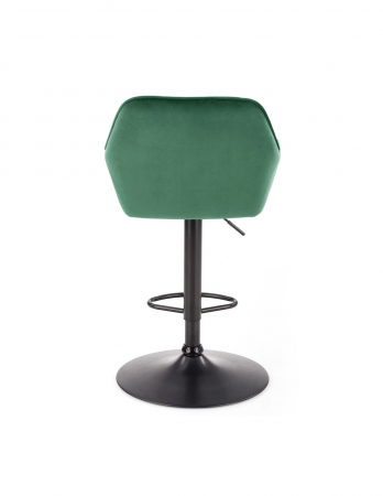 Scaun de bar HM H103 Verde cu spatar matlasat si baza metalica [7]