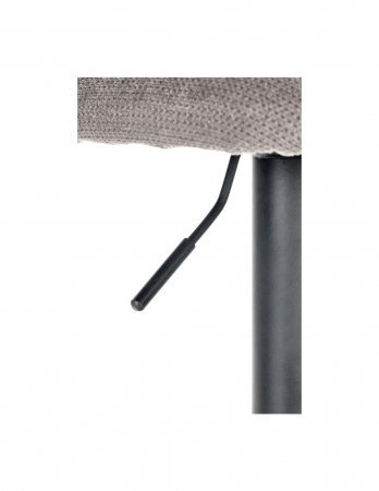 scaun de bar gri HM H104 cu spatar curbat din stofă si baza metalica [6]