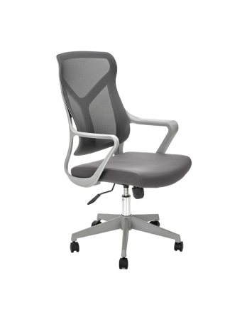 Scaun de birou HM Santo gri, ergonomic cu spatar din plasa [1]