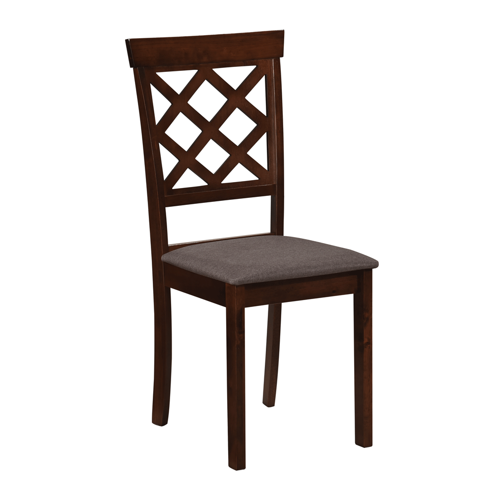 Scaun de living si bucatarie din lemn masiv Vienna, tapiterie stofa,100 kg, 94x49x40 cm, nuc/maro [2]