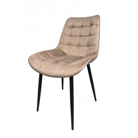 Mobilier  - Scaun de living si bucatarie Gloria FDC 20, catifea, cadru metalic, 90 kg, 87x54x44 cm, bej