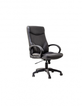 Scaune directoriale - Scaun directorial ergonomic Stilo negru din piele ecologica