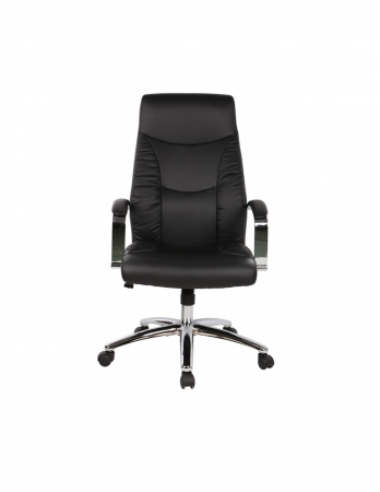 Scaun directorial GN62 piele ecologica crem cu brate metalice si baza cu rotile [8]