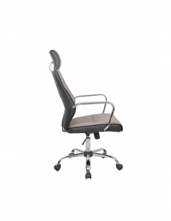 Scaun directorial GN65 mocha cu tetiera si brate cromate [2]