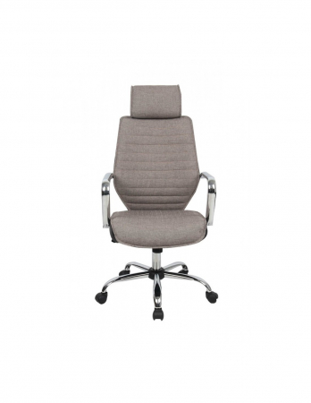 Scaun directorial GN65 mocha cu tetiera si brate cromate [1]