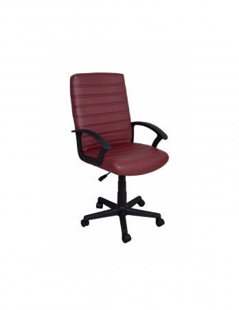 Scaune birou - Scaun directorial GN72 bordo din piele ecologica, cu baza stea si roti