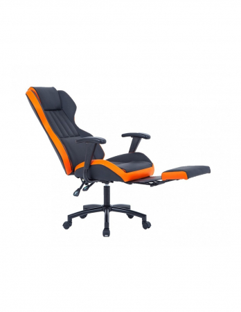 Scaun directorial GN77 Kronos negru si portocaliu, cu suport retractabil pentru picioare [3]