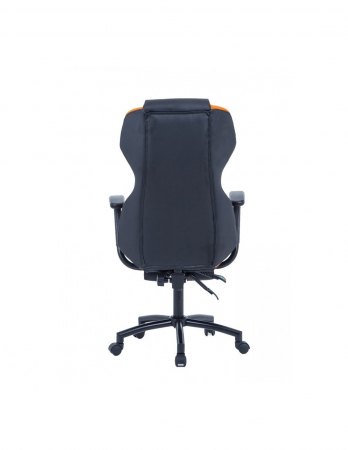 Scaun directorial GN77 Kronos negru si portocaliu, cu suport retractabil pentru picioare [5]