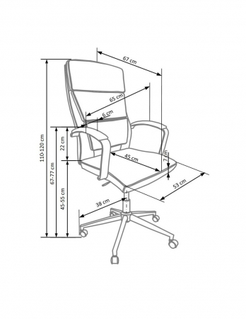 Scaun directorial HM Aurelius alb, piele ecologica, cadru cromat, ergonomic [3]