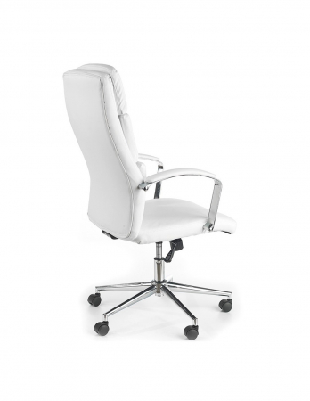 Scaun directorial HM Aurelius alb, piele ecologica, cadru cromat, ergonomic [2]