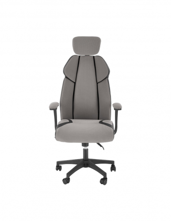 Scaun directorial HM Chrono gri - negru, design ergonomic, tetiera reglabila [2]
