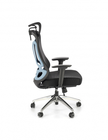 Scaun directorial negru HM Gilberto, ergonomic, cu suport lombar și bază din aluminiu cromat [3]