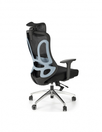 Scaun directorial negru HM Gilberto, ergonomic, cu suport lombar și bază din aluminiu cromat [4]