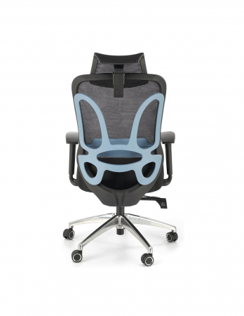 Scaun directorial negru HM Gilberto, ergonomic, cu suport lombar și bază din aluminiu cromat [5]
